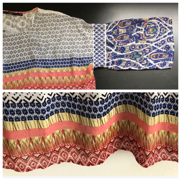 hazel Multicolored Rayon Lace Top - Picture 6 of 8